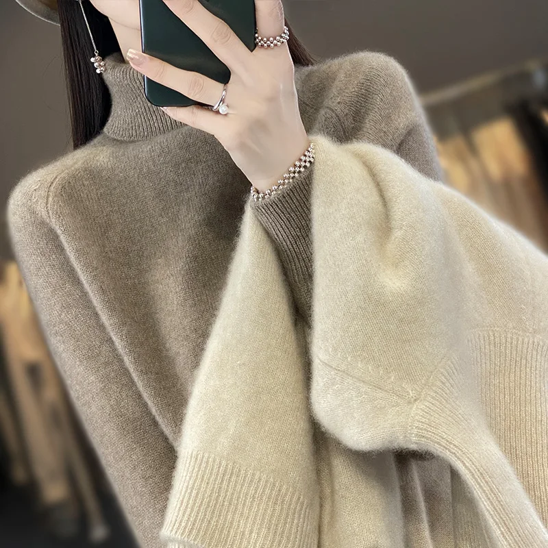 Top Trends: New Cashmere Sweater Women&#039;s Turtleneck Pullover Casual Long Sleeve Cashmere Sweater Women&#039;s Fashion Sweater Autumn And Winter Shoppable Styles