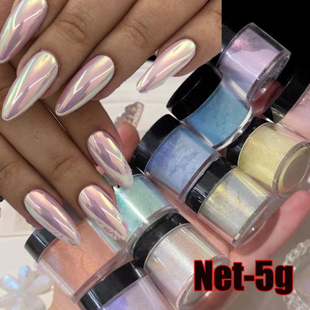 Top Trends: 3D Mermaid Aurora Nail Powders Net-5g Unicorn Chrome Pigment Dust With Bottled Iridescent Dip Powder Nail Pigment &*& Shoppable Styles - Image 2