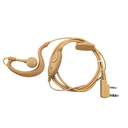 2 Pin Beige Flesh Color  Headset Earpiece Mic PTT for Portable Radio