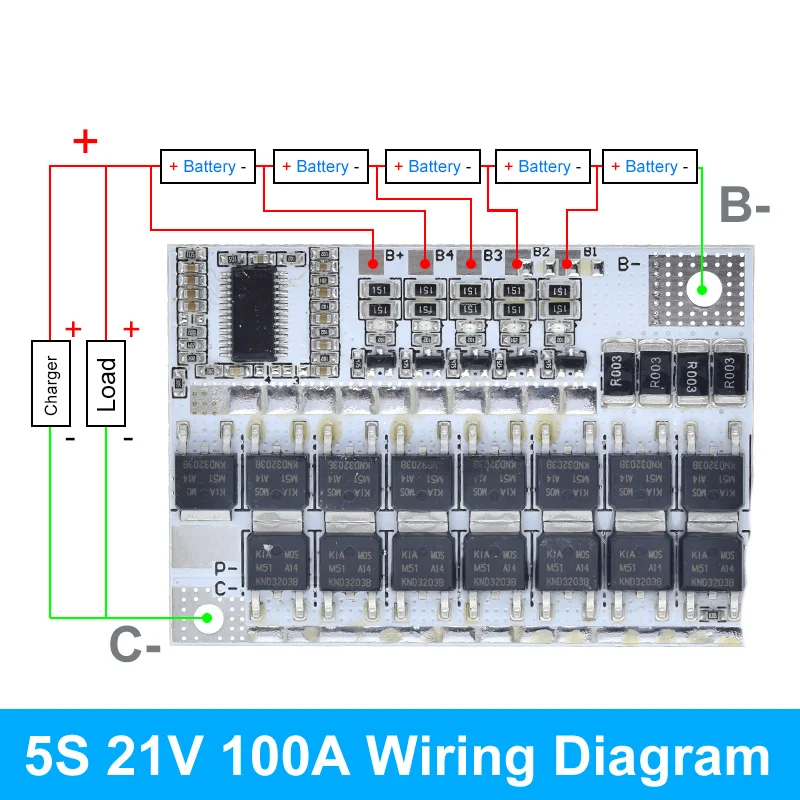 3s/4s/5s Bms 12v 16.8v 21v 100a Li-ion Lmo Ternary Lithium Battery Protection Circuit Board Li-polymer Balance Charging Module