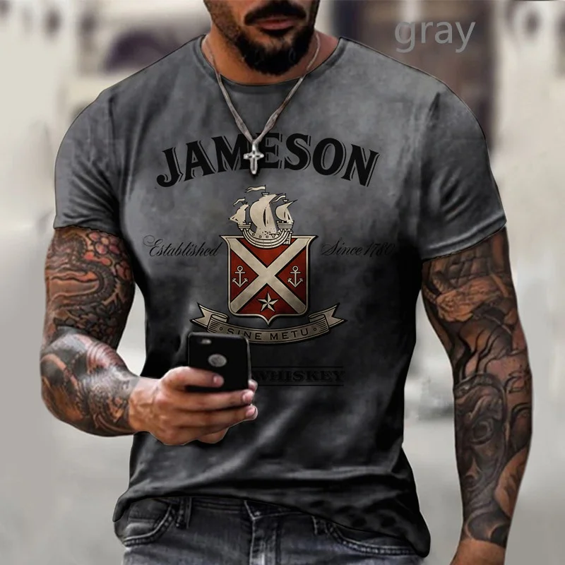 Top Trends: Men's T-shirt Vintage 3D Print Vintage European And American Street Style Short Sleeve T-shirt Men's O-Neck Oversize Top Shoppable Styles