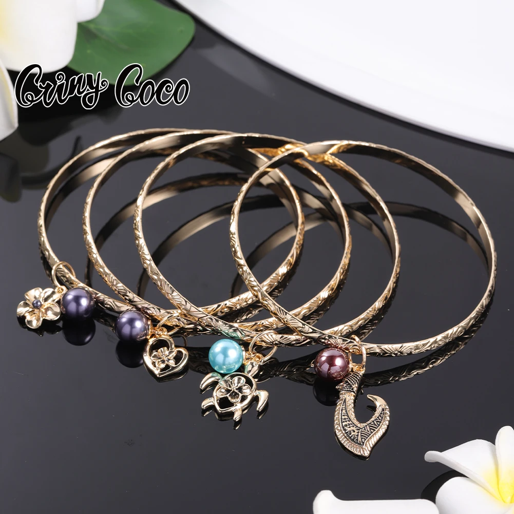 Top Trends: Cring Coco Hawaiian New Designer Bracelet Jewelry Copper Bangles Hand Gold Plated Pearl Charm Bracelets Bracelet For Women Party Shoppable Styles