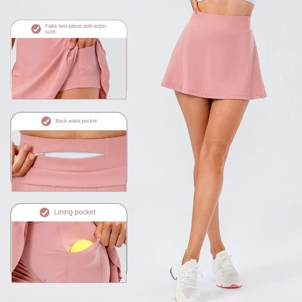 Top Trends: Mini Golf / Tennis Pleated Skirt With Shorts Pockets Athletic Skort Women's High Waist Korean Style For School Girl Uniform Shoppable Styles - Image 3