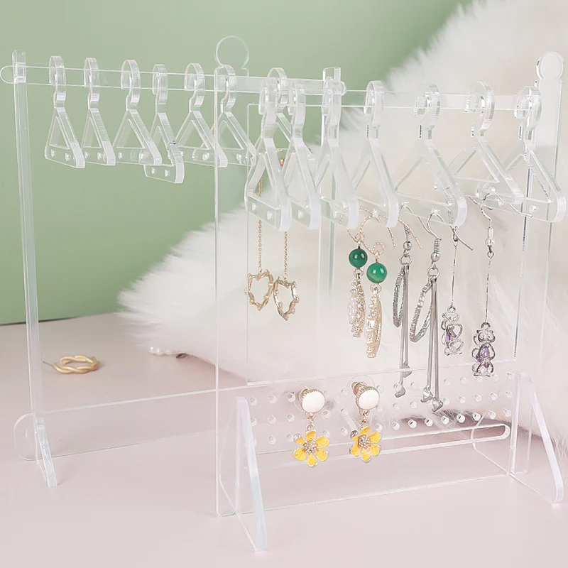 Top Trends: Creative Earring Rack Holder Coat Hangers Stand Unique Earring Acrylic Earring Display Stand Earrings Organizer Ear Stud Holder Shoppable Styles