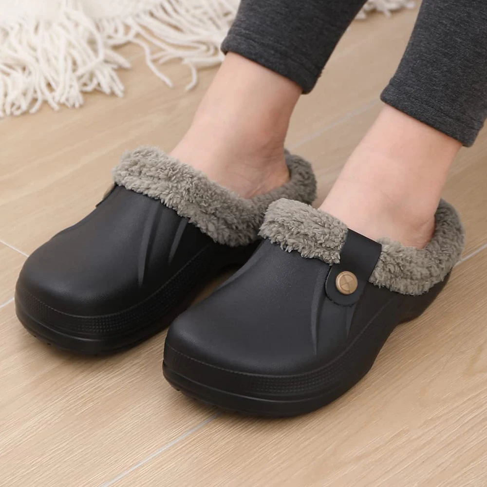 Top Trends: Comwarm New Home Warm Slippers For Women Men Soft Plush Slippers Female Clogs Outdoor Waterproof Non-slip Cotton Slippers 46-47 Shoppable Styles