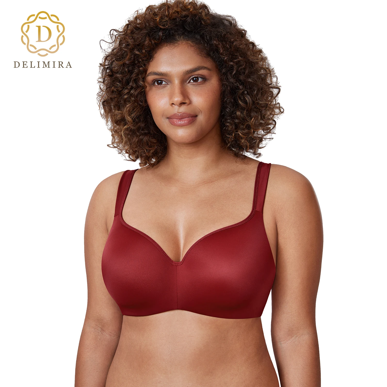 Top Trends: Delimira Women's Seamless Full Coverage Balconette Bra Underwire Support Contour Smooth Tshirt Bras Plus Size DD E F G Shoppable Styles