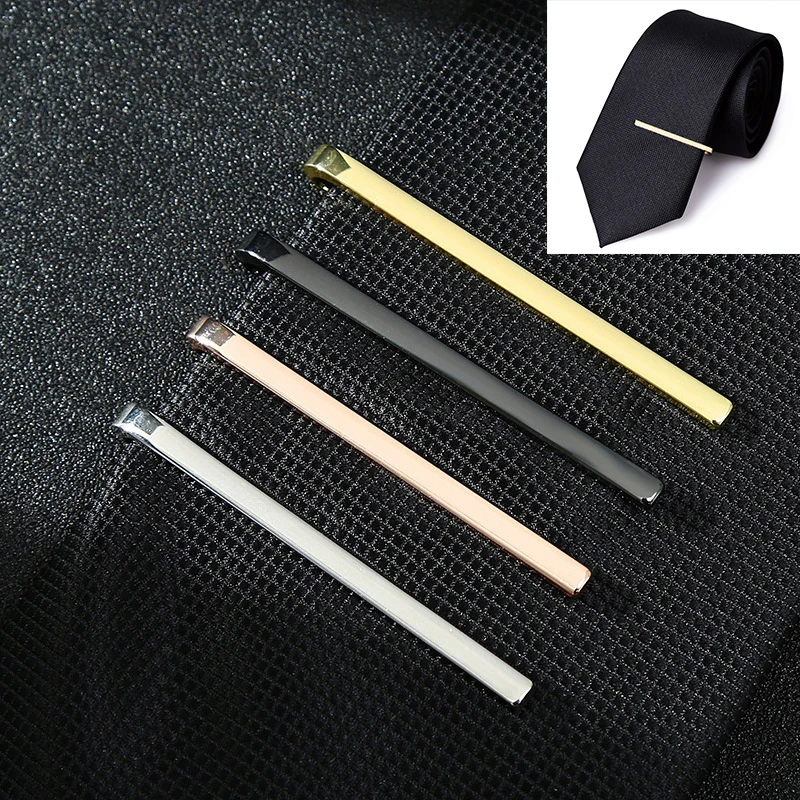 Top Trends: Tie Clips Men's Metal Necktie Dress Shirts Tie Pin For Wedding Ceremony Bar Gold Tie Clasp Man Practical Necktie Accessories Shoppable Styles - Image 2