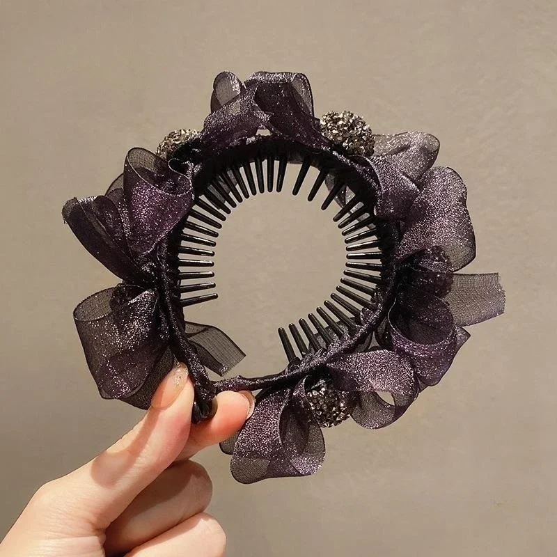 Top Trends: Elegant Purple Ponytail Hair Claw Clip, Female Hair Ties Grab Clip Large Shark Clip Hair Accessories For Women Barrett Headdress Shoppable Styles - Image 4