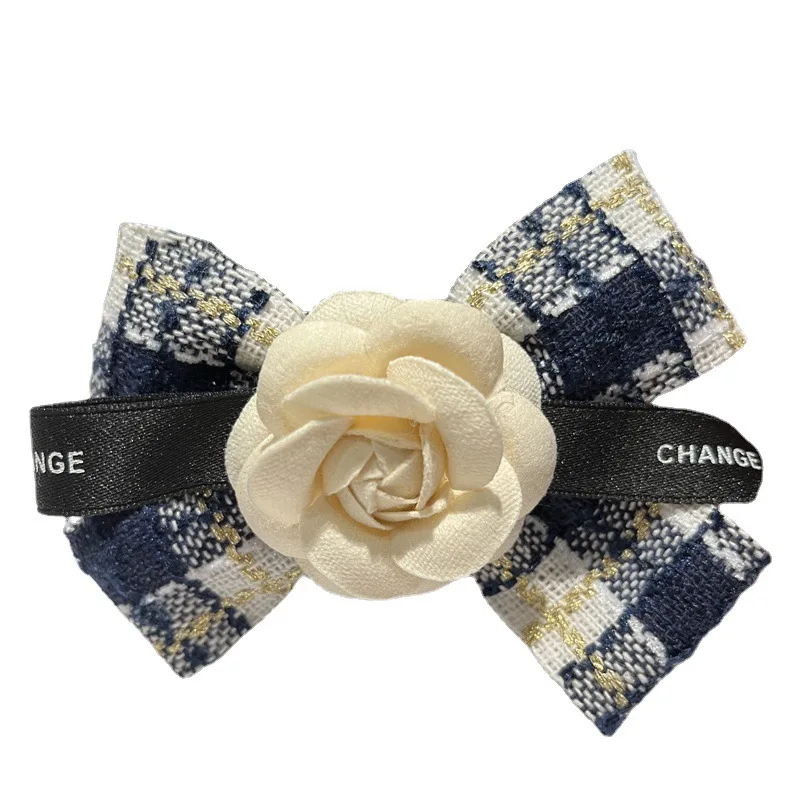 Top Trends: New Bowknot Headwear Hair Ties For Women Ponytail Senior Sense Lattice Winter Camellia Flower Rope Female Accessories Shoppable Styles - Image 5