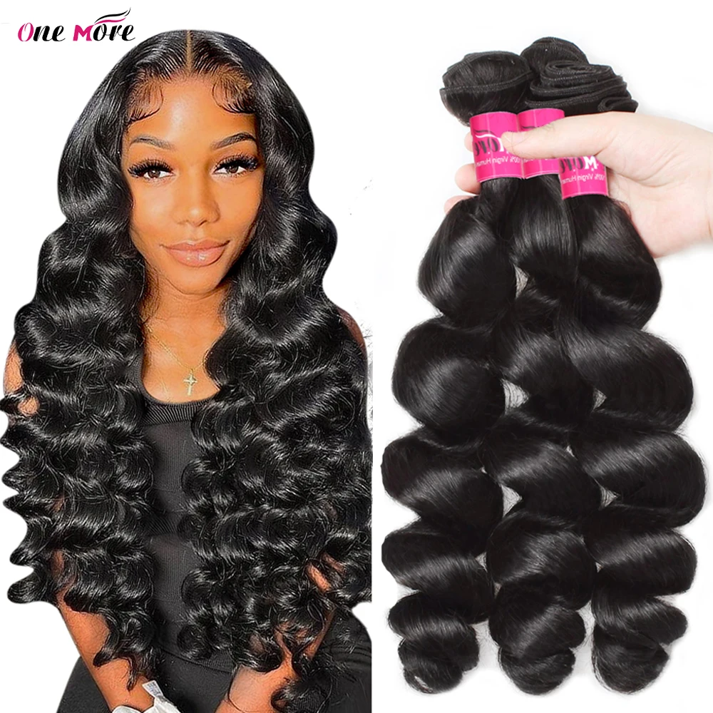 Top Trends: 28 Inch Loose Wave Bundles 1 3 4 Bundles Deal Long Thick Brazilian Hair Weave Bundles Loose Deep Wave Human Hair Bundles Shoppable Styles