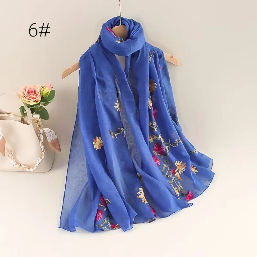 Top Trends: Scarf Fashion Wraps Casual Hijabs For Woman Vintage Elegant Streetwear Ethnic Style Cotton Linen Comfortable Shoppable Styles - Image 6