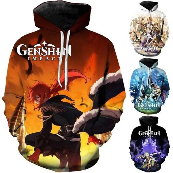 Top Trends: Men / women's Imposter Graphic Game Streetwear Cartoon Pullover Genshin Impact Hoodie Shoppable Styles