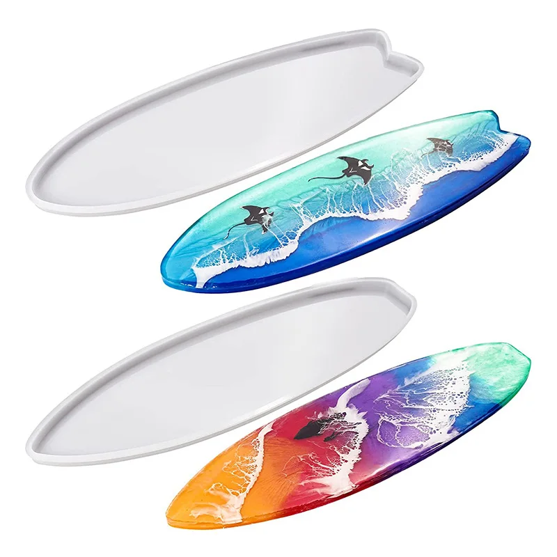 Top Trends: New Surf Skateboard Plate Ornaments Silicone Mold DIY Handmade Mirror Skateboard Coaster Tray Epoxy Resin Silicone Mold Shoppable Styles