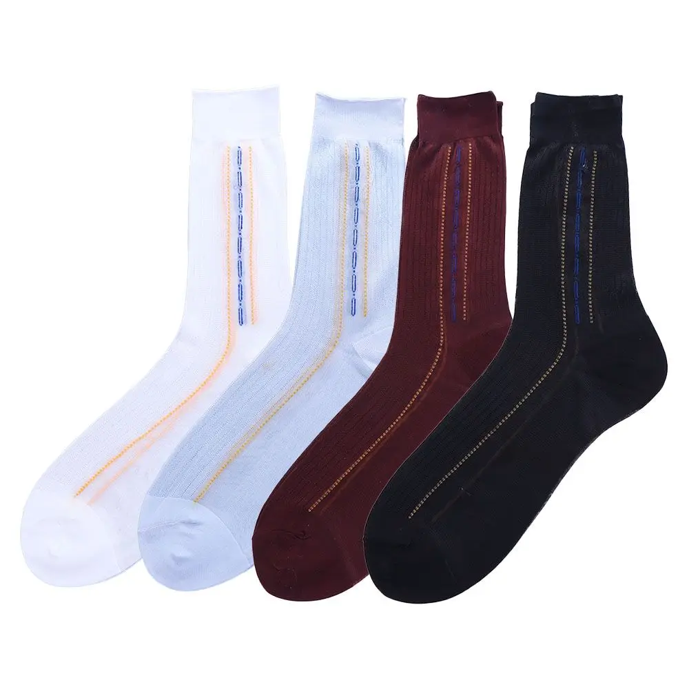 Top Trends: Large Size Summer Socks Mens Nylon Thin Breathable Husbands Fathers Solid Loose Work Vintage Silk Short Socks Sokken Shoppable Styles