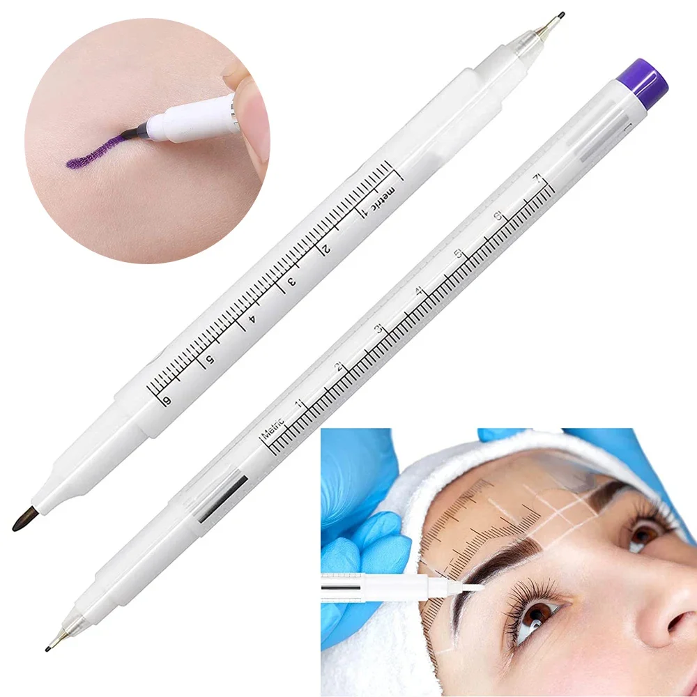 Top Trends: 1Pcs White Surgical Eyebrow Tattoo Skin Marker Pen Tools Microblading Accessories Tattoo Marker Pen Permanent Makeup Shoppable Styles