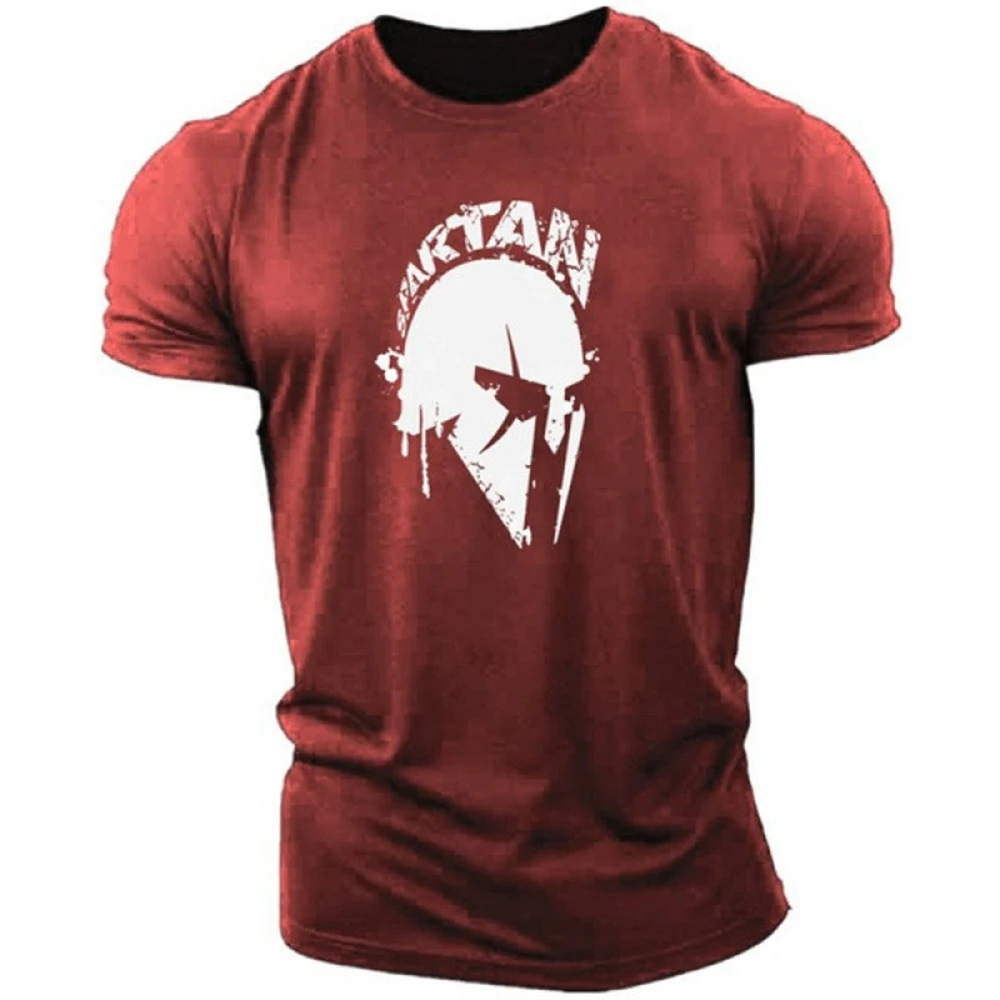 Top Trends: Vintage Men's T Shirt Spartan Print 3D T-Shirts Summer Short Sleeve Tops Personality Streetwear Oversized Tee Shirt Men Clothes Shoppable Styles