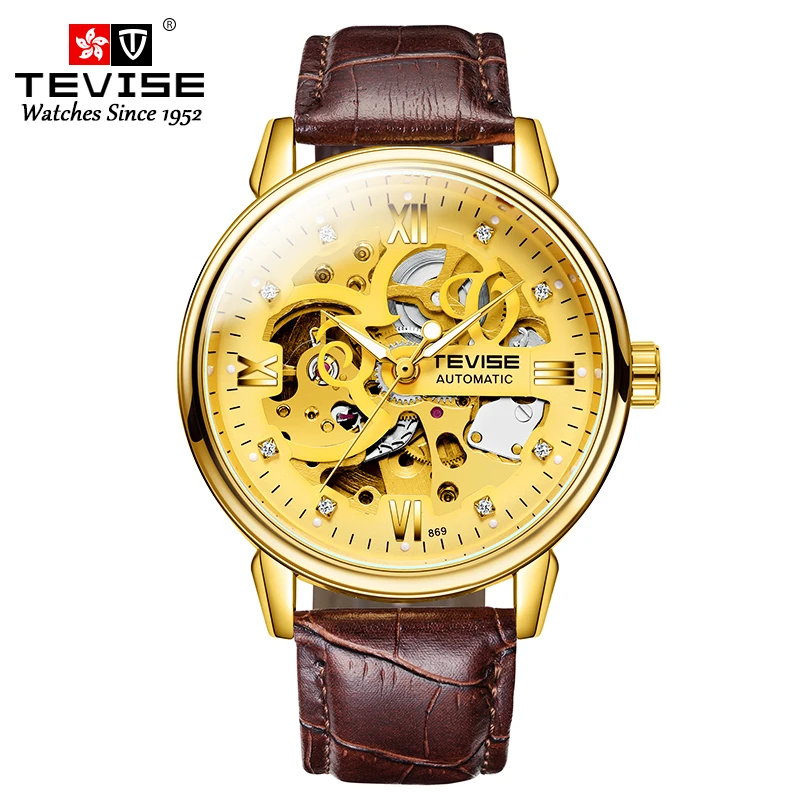 Top Trends: TEVISE Automatic Mechanical For Men Hollow Leather Waterproof Luminous Business&Fashion Stainless Steel Wristwatch Shoppable Styles