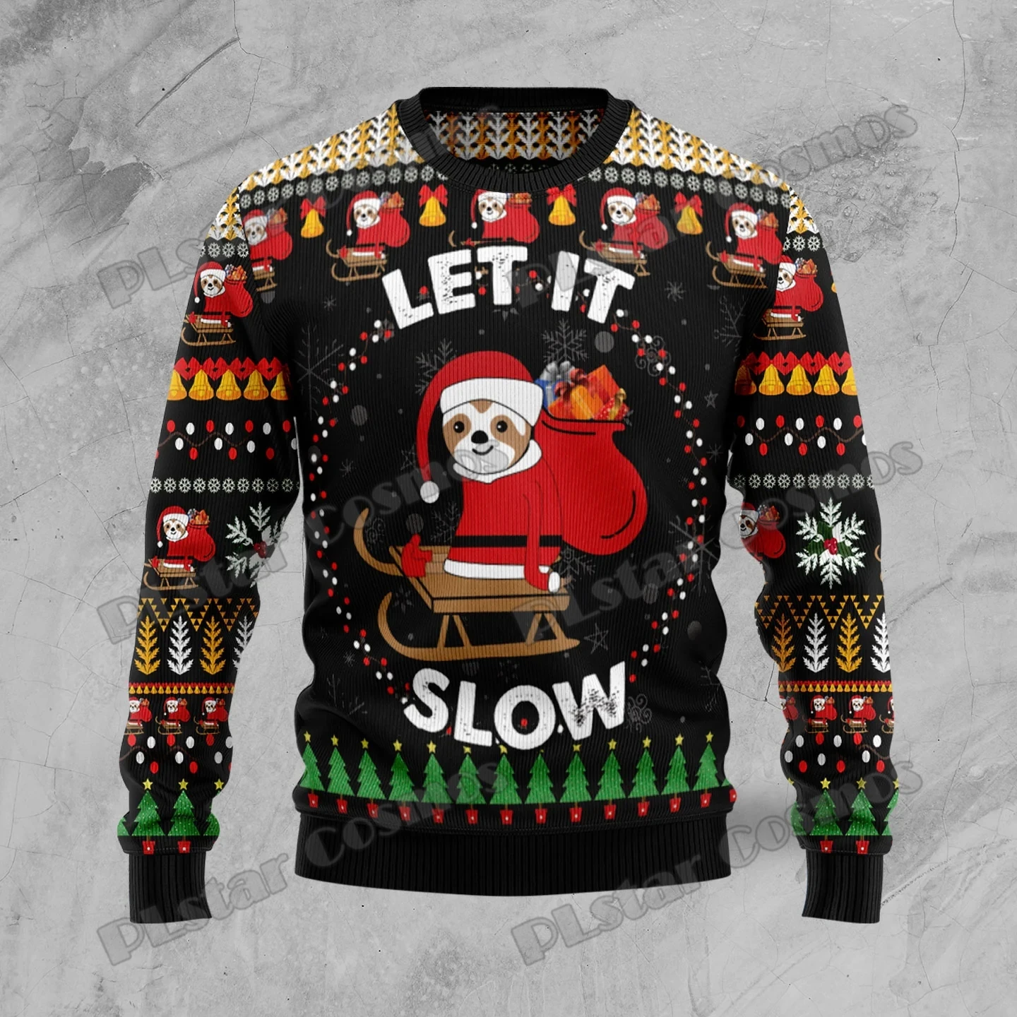 Top Trends: PLstar Cosmos Sloth Let It Slow 3D Printed Fashion Men's Ugly Christmas Sweater Winter Unisex Casual Knit Pullover Sweater MYY29 Shoppable Styles