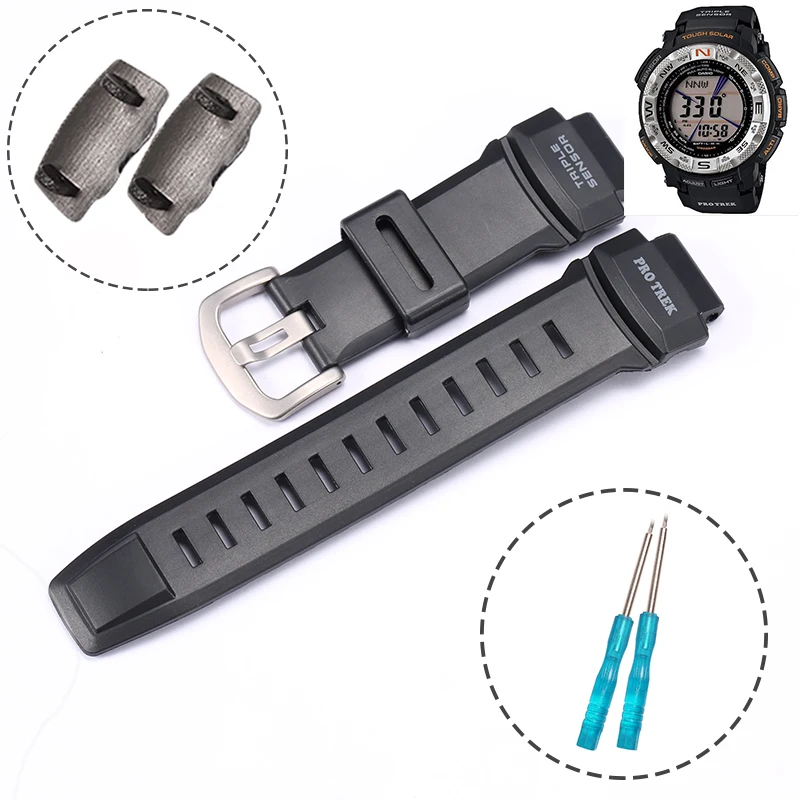 Top Trends: Resin Watchband For Casio Pro Trek Prg 260 500 Prw 2000 2500 5100 Strap Mens Waterproof Pin Buckle Bracelet Watch Accessories Shoppable Styles