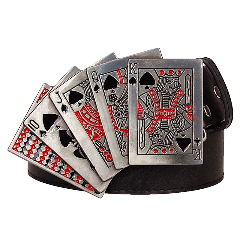 Top Trends: Lucky Gamble Skull Poker Death Betting Heavy Metal Rock Decorative Belt Punk Style Playing Card Buckle Street Hip Hop Waistband Shoppable Styles