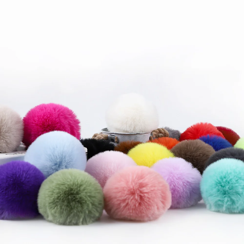 Top Trends: 1 Pieces Faux Fox Fur Pom Pom Balls DIY Hat Beanie Accessories With Elastic Loop For Hats Keychains Scarves Gloves Bags Shoes Shoppable Styles - Image 4