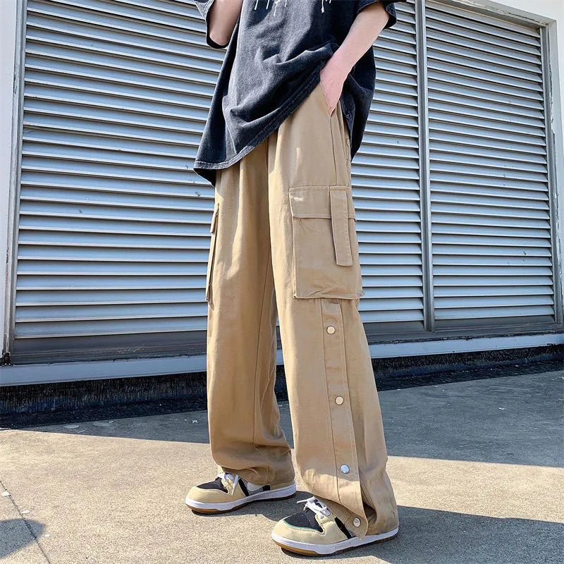 Top Trends: New Summer Fashion Fashionable Brand Japanese Straight Tube Workwear Loose And Versatile Handsome Men's Casual Sports Pants Shoppable Styles