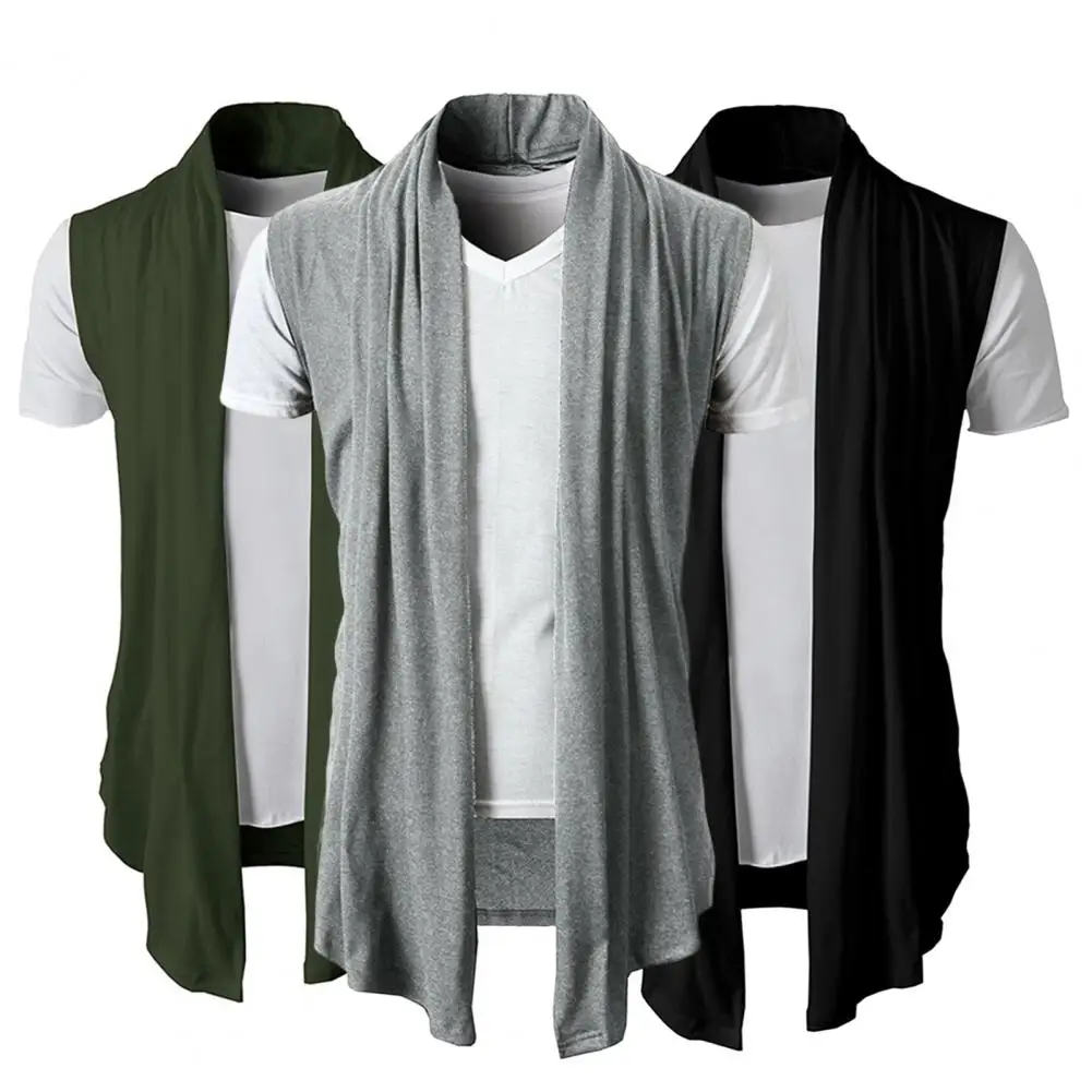 Top Trends: Cardigan Vest Trendy Super Soft Solid Color Pure Color Pleated Coat Streetwear Men Cardigan Cardigan Jacket Shoppable Styles - Image 5