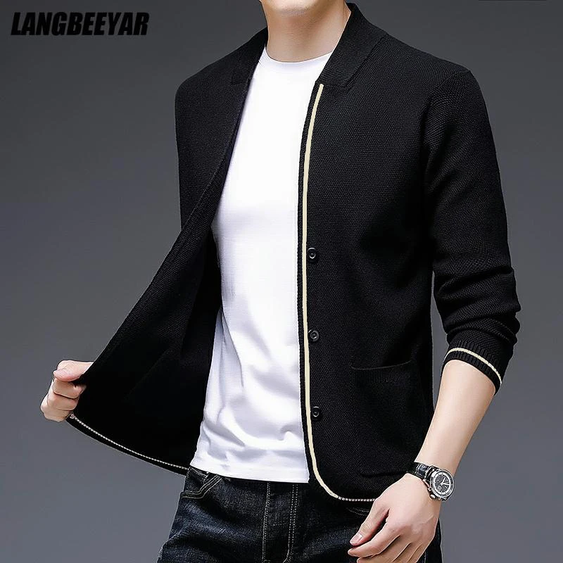 Top Trends: Top Quality New Autum Winter Brand Fashion Slim Fit Knit Cardigan Men Japanese Sweater Casual Coats Jacket Mens Clothes 2023 Shoppable Styles