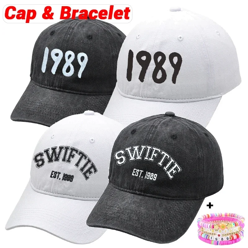 Top Trends: Taylor Swift Baseball Cap 1989 Embroidery Dad Hat Retro Cotton Hat Swiftie Bracelet Unisex Gifts From Fans Shoppable Styles