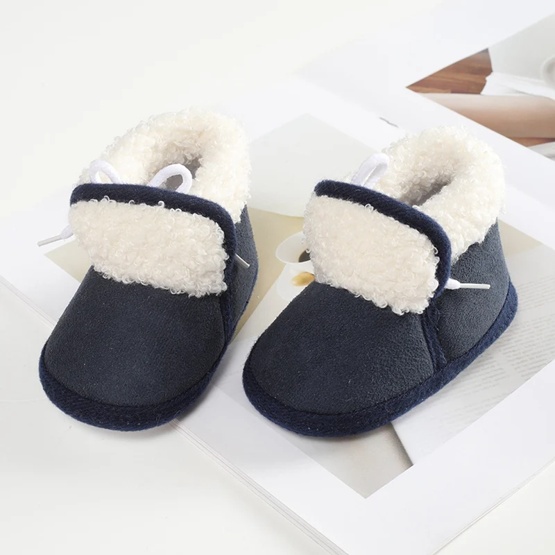 Top Trends: Baby Shoes Booties Baby Boy Girl Shoes Winter Warm Anti-slip Soft Sole Newborns First Walkers Infant Solid Crib Shoes Shoppable Styles