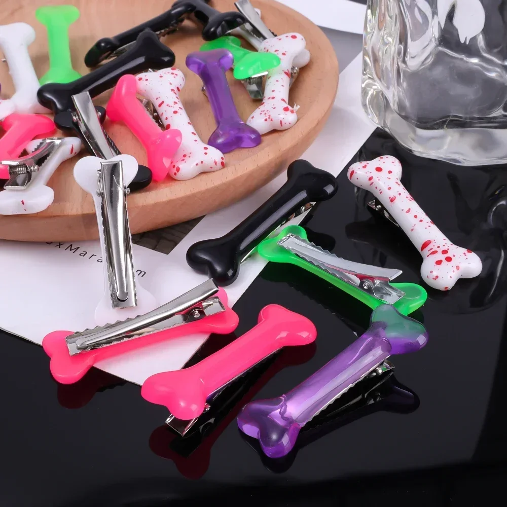 Top Trends: 5 / 1Pcs Gothic Dog Bone Hairpin Fashion Creative Hair Clips Girls Halloween Charm Lovely Barrettes Styling Tools Accessories Shoppable Styles - Image 5