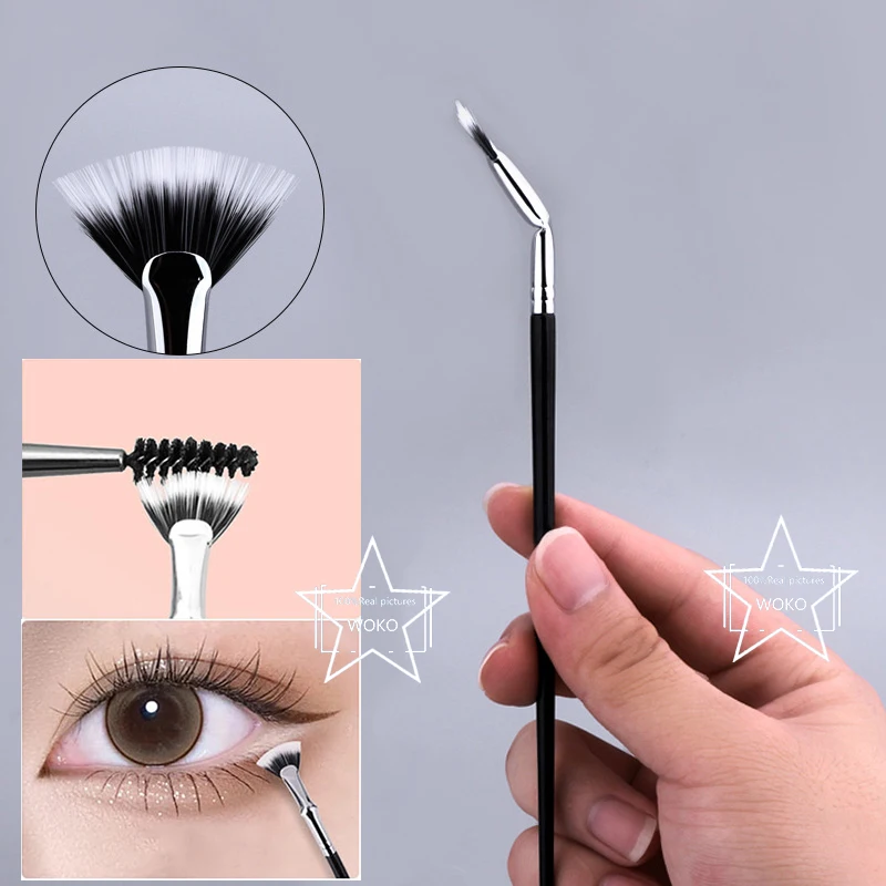 Top Trends: Eyelash Brush Fan Bent Lash Fan Brush Eyelash Brush Small Fan Brush Professional Mini Fan Eyelash Brush Make Up Tool Shoppable Styles