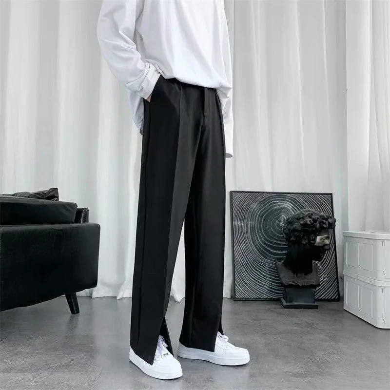 Top Trends: Spring / Summer Black Suit Pants Men Fashion Society Mens Dress Pants Korean Loose Straight Pants Mens Office Formal Trousers Shoppable Styles - Image 5