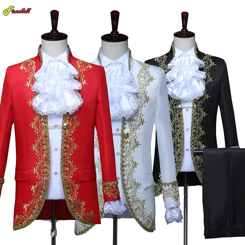 Top Trends: Mens Medieval Party Blazers Suits Dress Tuxedo European King Prince Royal Court Cosplay Costume Stage Prom Performance Clothing Shoppable Styles