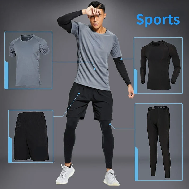 Top Trends: Men's Tracksuit Gym Fitness Compression Basketball Sports Suit Clothes Running Jogging Sport Wear Exercise Workout Tights Shoppable Styles