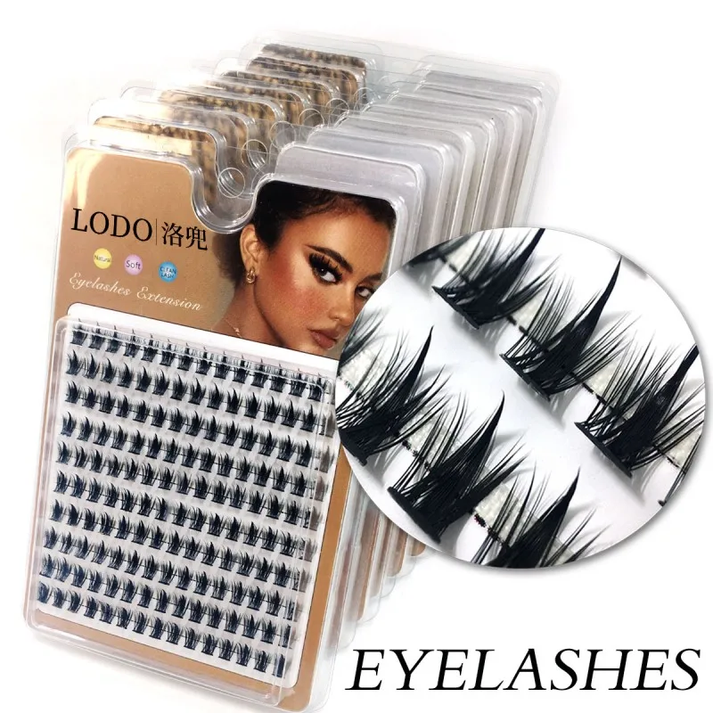 Top Trends: 1 Box / 150 Bunches Mink Eyelashes 3D Natural Russian Individual Eyelash Extension Eyelash Cluster Makeup Tool Lashes Wholesale Shoppable Styles