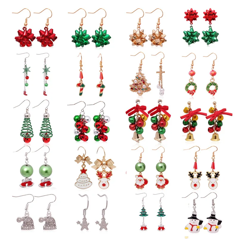 Top Trends: Christmas Dangle Earrings For Women Lovely Santa Claus Snowman Bell Christmas Tree Drop Earrings Xmas Jewelry Gift For Girls Shoppable Styles