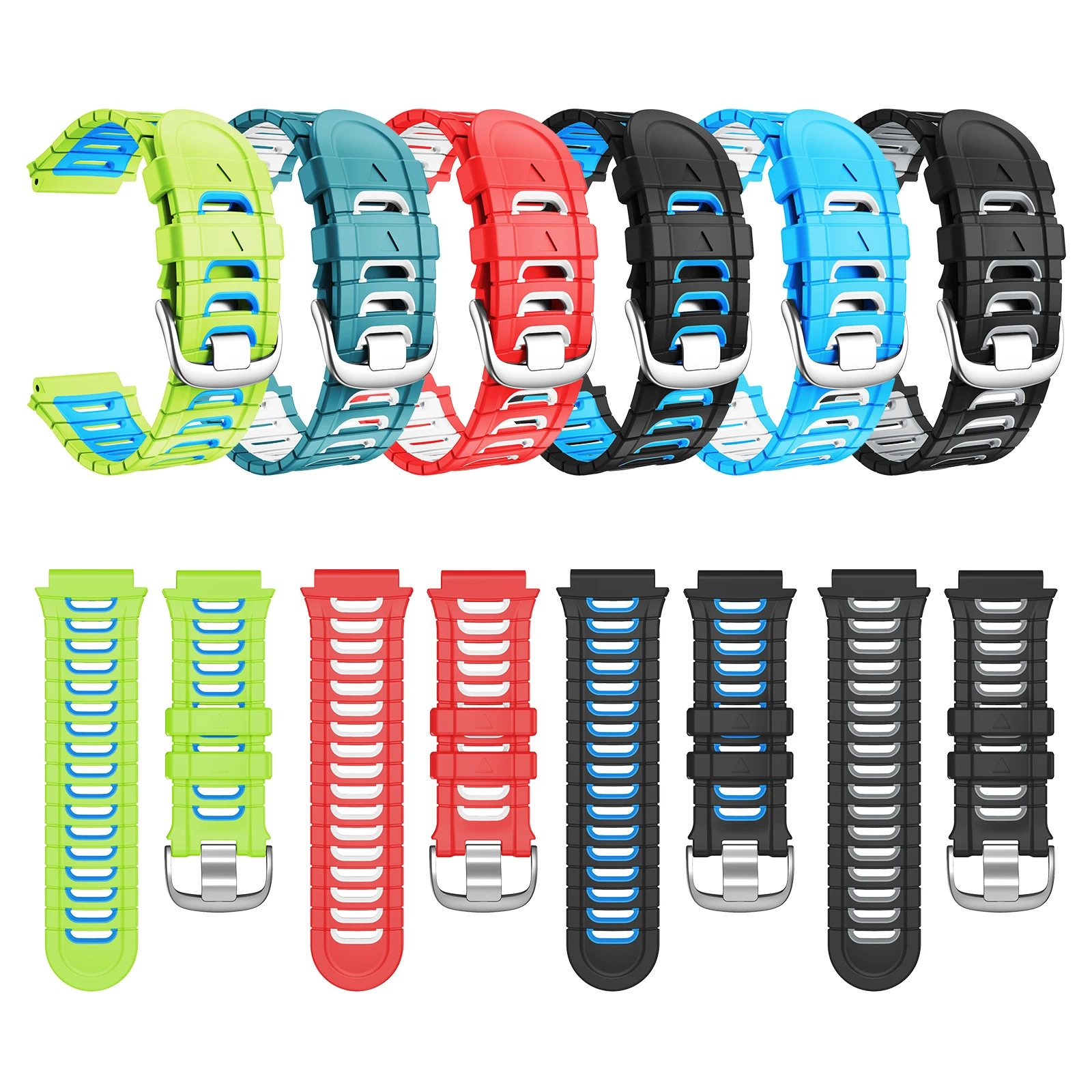 Top Trends: Galaone Double Colors Silicone Strap Fashion Replacement Watch Band For Garmin Forerunner 920XT Rubber Wristband Bracelet Shoppable Styles