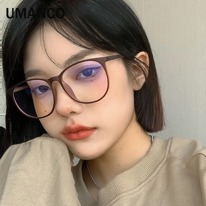 Top Trends: Oversized Round Retro Brown Myopia Glasses For Women Ultralight Finished Prescription Glasses Anti Blue Light Lenses 0 -1.0 -1.5 Shoppable Styles - Image 5