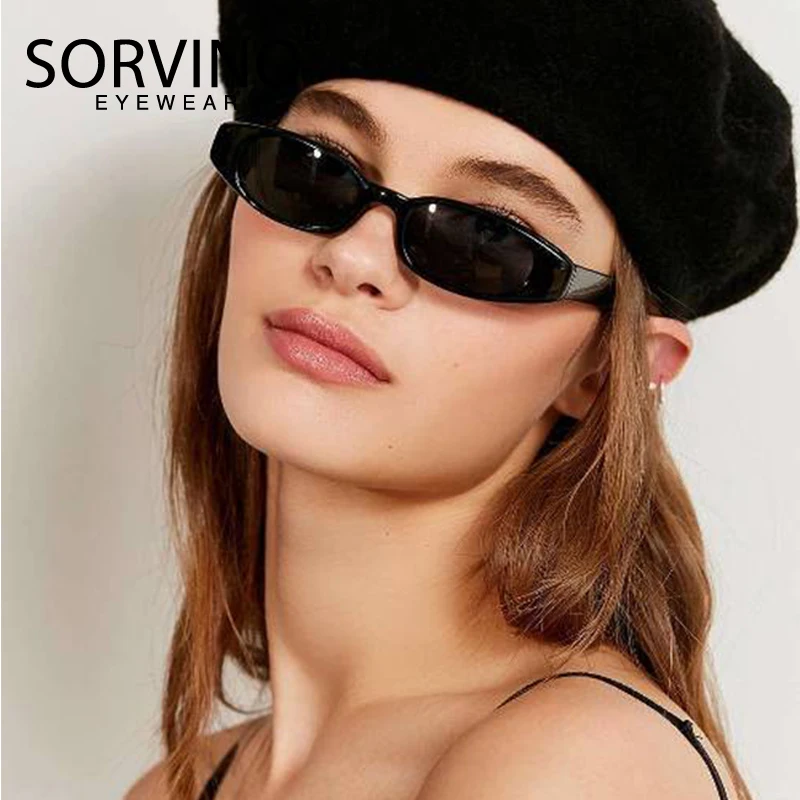 Top Trends: SORVINO Small Narrow Cat Eye Sunglasses 2023 Women Men Designer Festival Goggle Retro Tiny Candy Cateye Sun Glasses Shades SN224 Shoppable Styles