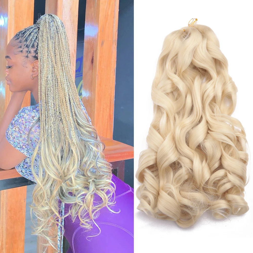 Top Trends: Synthetic French Bulk Spiral Curls Crochet Braids High Temperature Loose Wave Ombre Pre Stretched Braiding Extensions Hair Shoppable Styles