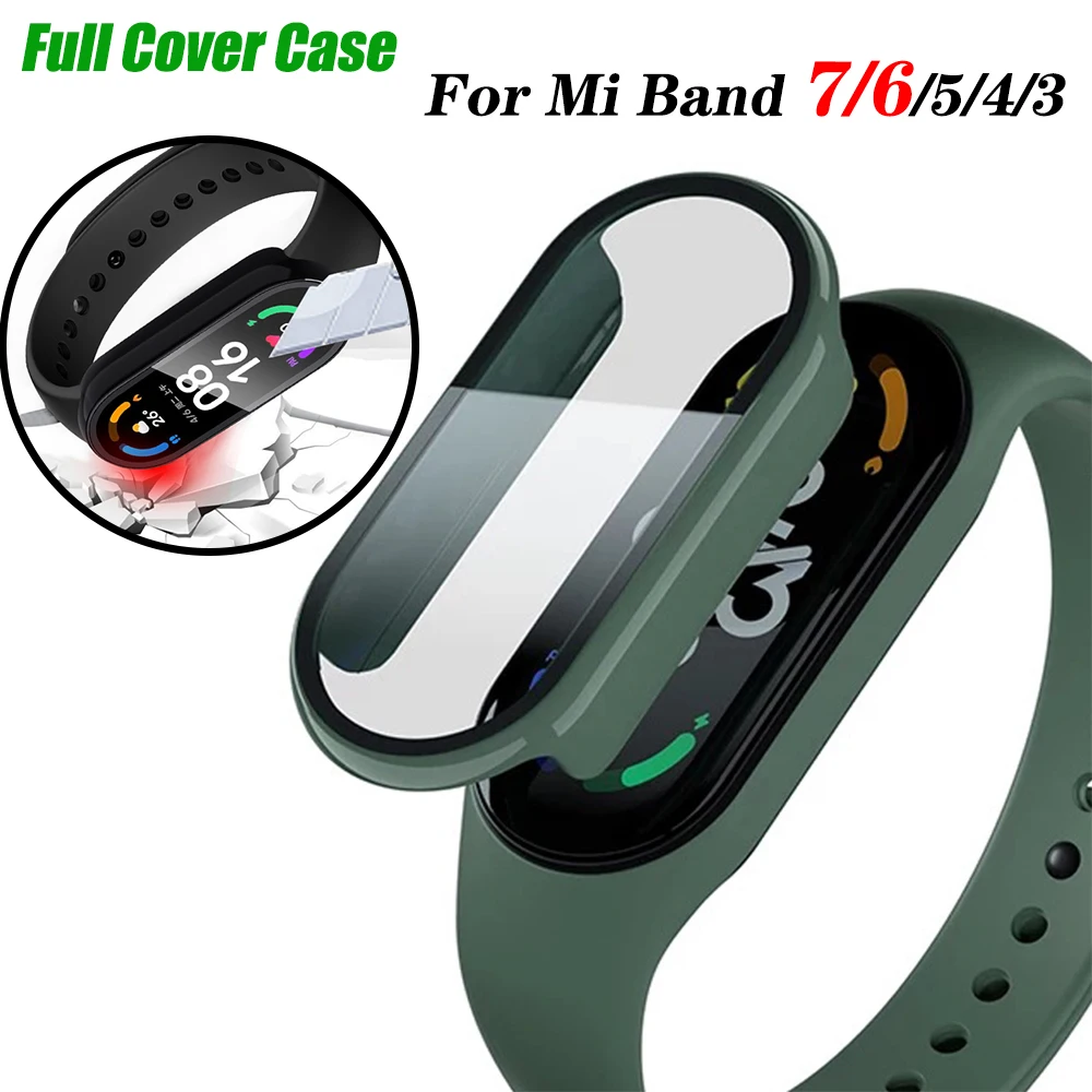 Top Trends: Case Cover+ Glass For Xiaomi Band 7 6 Accessories Case+ Film Full Coverage Protective Cover Mi Band 7 6 5 4 3 Screen Protector Shoppable Styles