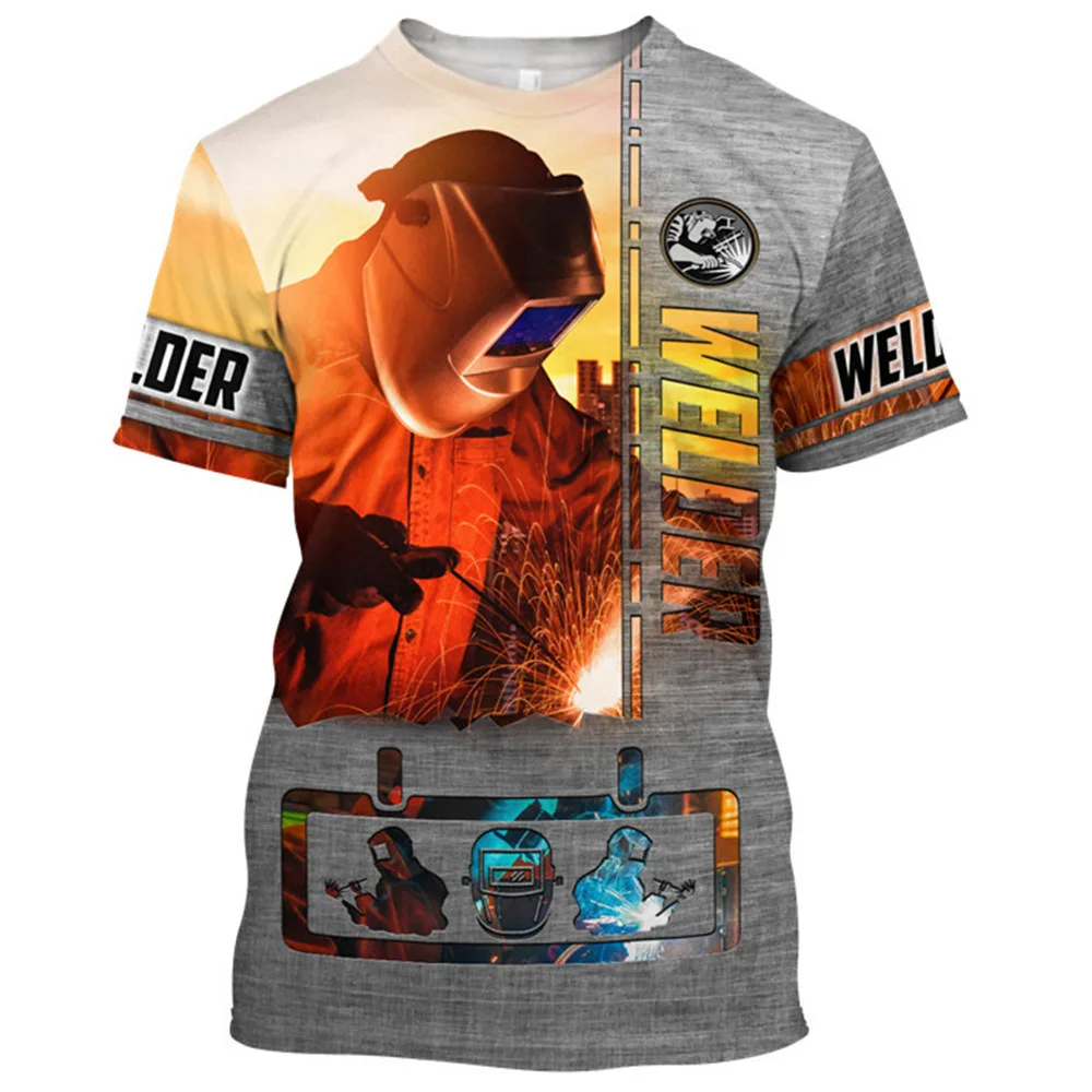 Top Trends: 3D Digital Welder Tool Printing Short-sleeved Welder Popular Oversized Harajuku Hot T-Shirt Trend Super Personality Clothing Shoppable Styles