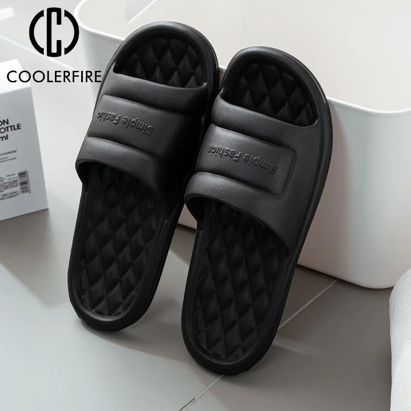 Top Trends: Man Woman Indoor Slippers Soft Sole Thick EVA Non-slip Flip Bath Slippers Summer Home House Cloud Indoor Bathroom Slippers TX007 Shoppable Styles