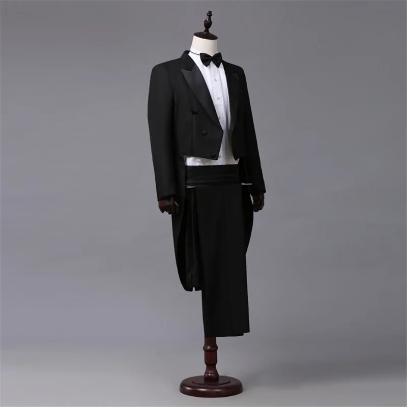 Top Trends: Men's Tailcoat Classic Modern White And Black Basic Style Mens Suit With Tailcoat Singer Magician Stage Jacket Outfits Shoppable Styles - Image 2