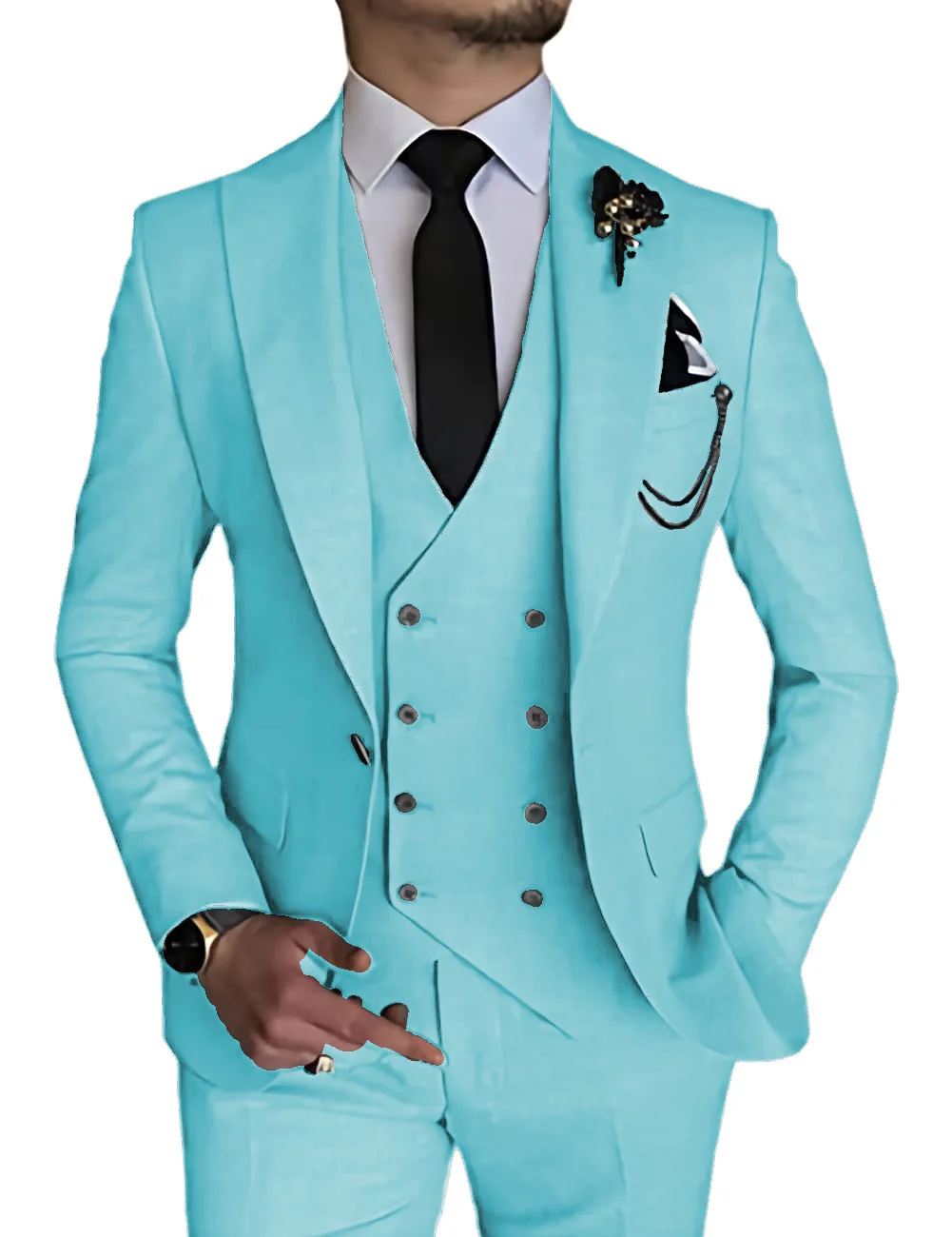 Top Trends: Sophisticated Men's Three Piece Suit - Perfect For Weddings And Special Occasions Trajes Elegante Para Hombres Trajes De Hombre Shoppable Styles - Image 2