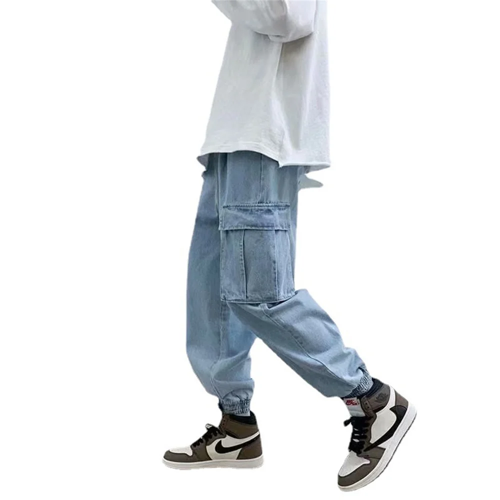 Top Trends: Men Jeans Baggy Hip Hop Jeans Multi Pockets Skateboard Cargo Jeans For Men Tactical Joggers Denim Pants Size S-5XL Shoppable Styles - Image 4