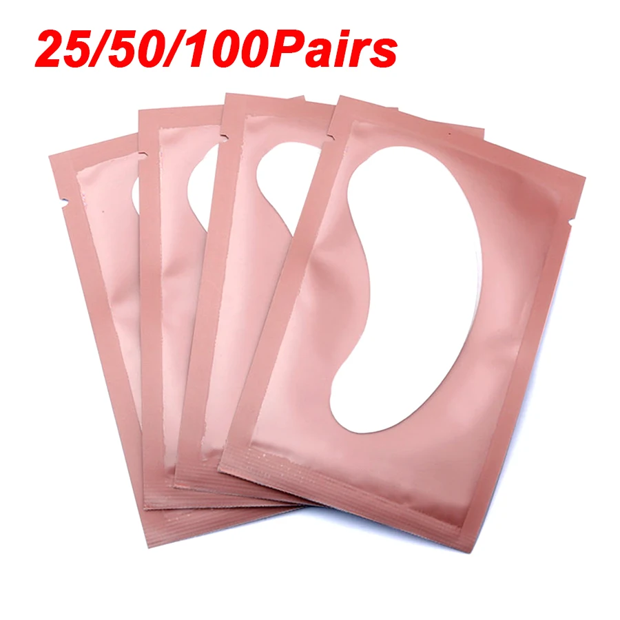 Top Trends: 25 / 50 / 100Pairs Eye Patches Under Eyelash Pads For Building Hydrogel Paper Patches Lint Free Stickers For False Eyelashes LAUKISS Shoppable Styles