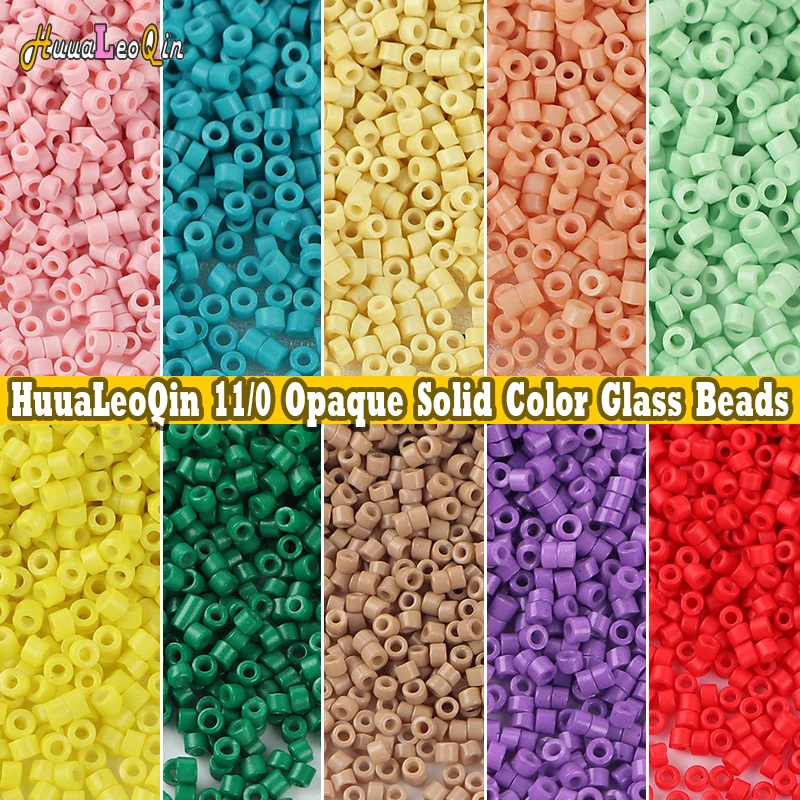 Top Trends: 840pcs 1.6mm Japan Opaque Solid Color Glass Beads 11 / 0 Cylindric Uniform Loose Spacer Seed Beads For Jewelry Making DIY Sewing Shoppable Styles