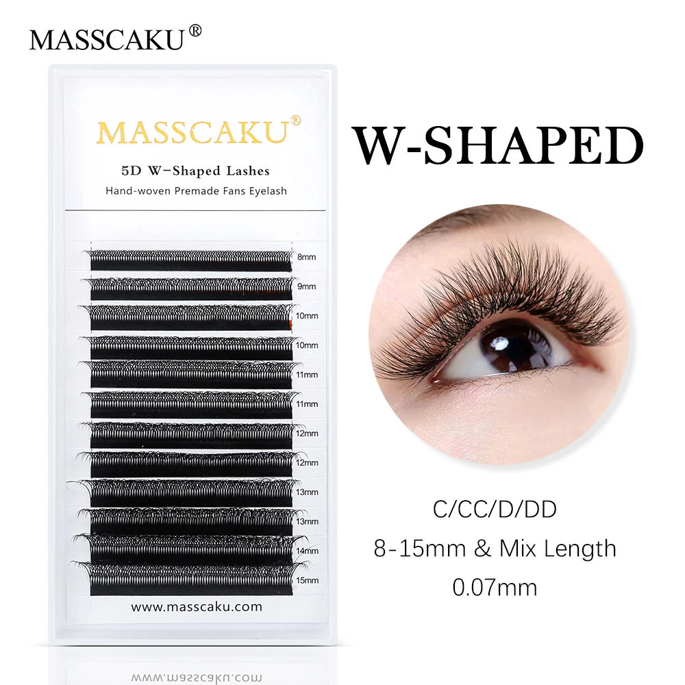 Top Trends: New Design W-shaped Mink Lashes Synthetic Fiber Materials Individual Eyelashes Extension Makeup Mesh Net Cross False Eyelash Shoppable Styles